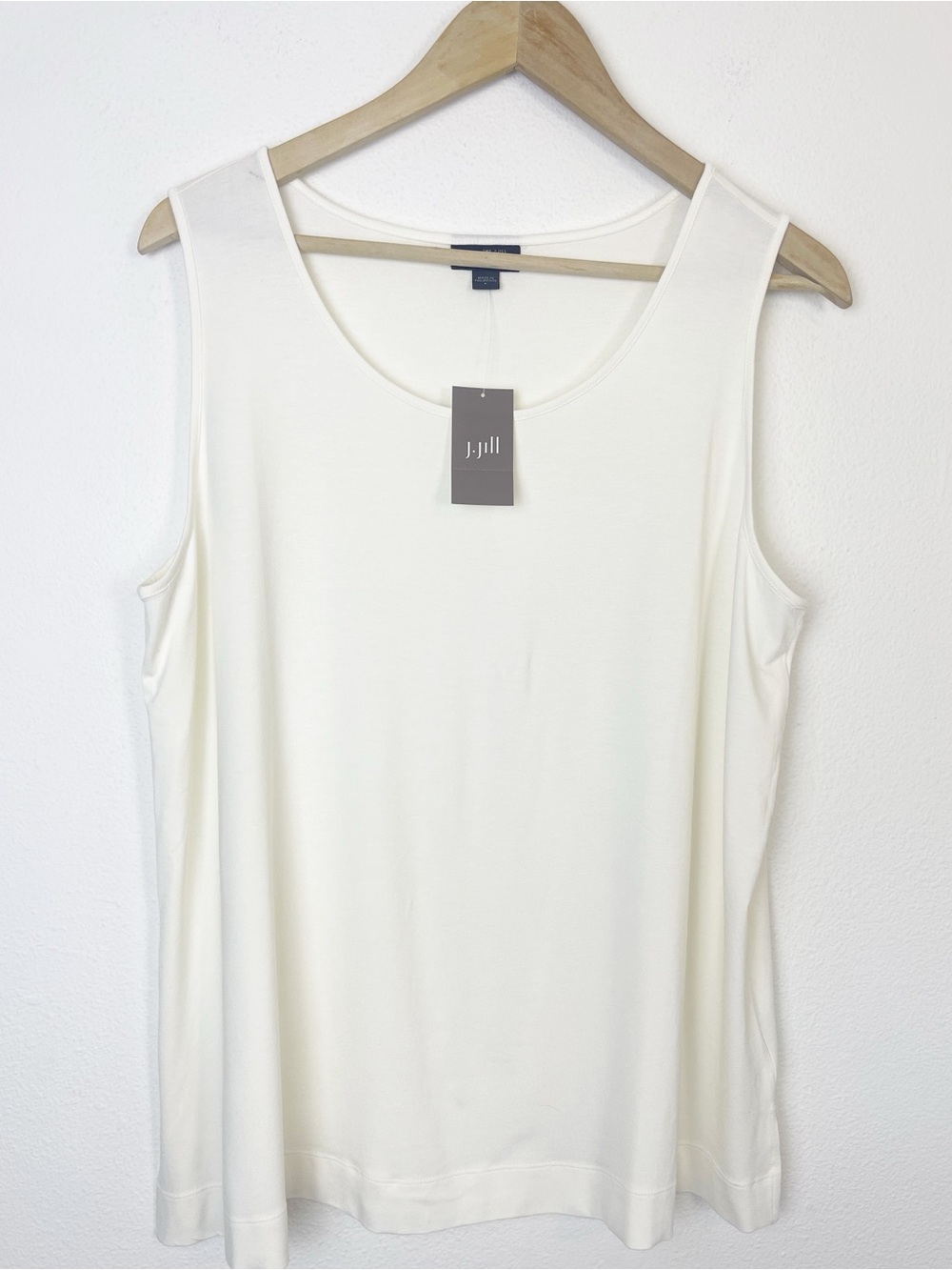 J Jill Wearever A Line Tank Cream L - Picture 2 of 5
